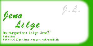 jeno lilge business card